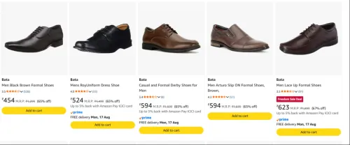 Image of Bata Mens Shoes Upto 60% Discount