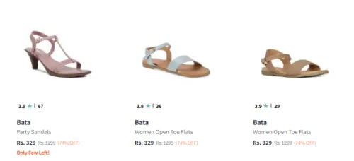 Image of Bata Sandals at Minimum 70% Discount