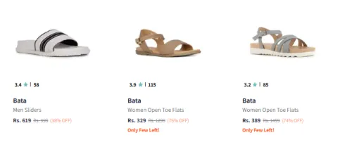 Image of Bata Women Footwear up to 74% Discount