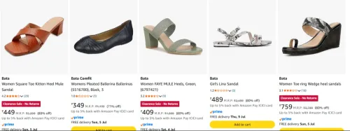 Image of BATA women footwear up to 80% Discount 