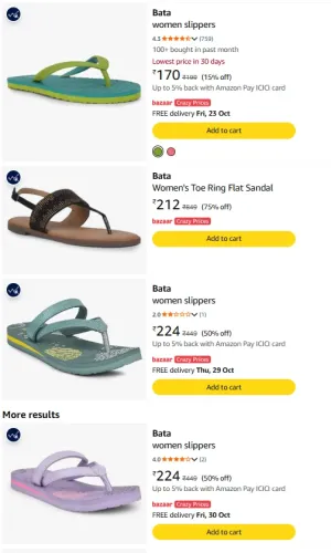 Image of bata Women's Footwear up to 75% Discount