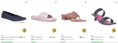 Image of Bata Women's Footwears up to 82% Discount