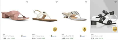 Image of Bata women's footwears up to 75% Discount 
