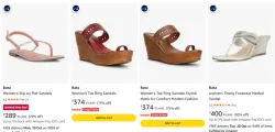 Bata Women Sandals at minimum 80% Discount