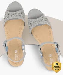 Bata Women Wedges Sandal (Blue , 6)