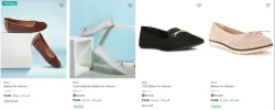 Bata Womens Ballerinas at minimum 70% Discount