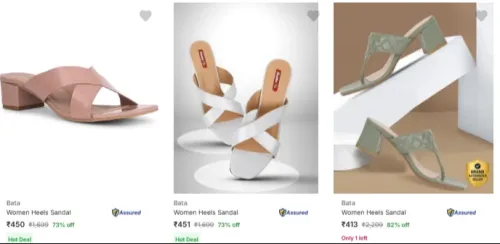 Image of Bata Women's Footwears at minimum 82% Discount