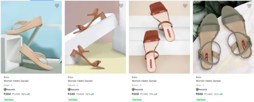 Image of Bata Womens Heels at Minimum 70% Off