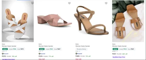 Image of Bata Women's Heels at minimum 80% Discount