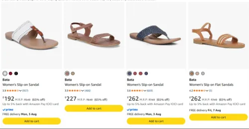 Image of Bata Women's Sandals at 60% Discount 