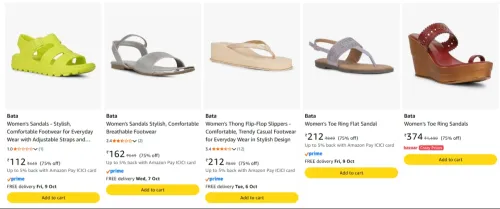 Image of Bata Women's Sandals upto 75% Discount