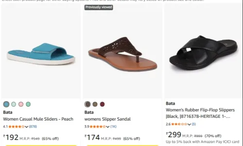 Image of Bata womens Slipper Sandal Upto 72% OFF