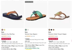 Bata Womens Slippers Starting at just ₹250