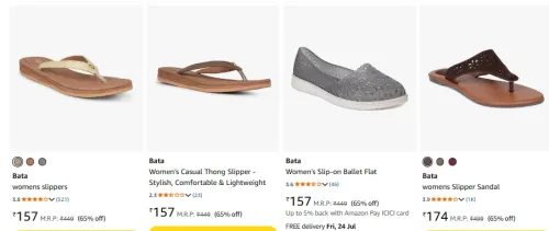 Image of Bata womens slippers Upto 70% OFF