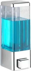 Bath Guru Transparent Wall Mounted Sanitizer Handwash 350 ml Liquid, Soap, Shampoo, Conditioner, Lotion, Gel Dispenser (
