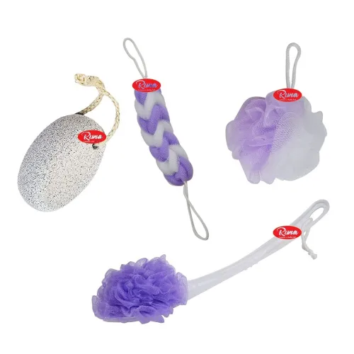 Image of Bathing Accessories Combo of 4- Bath sponge