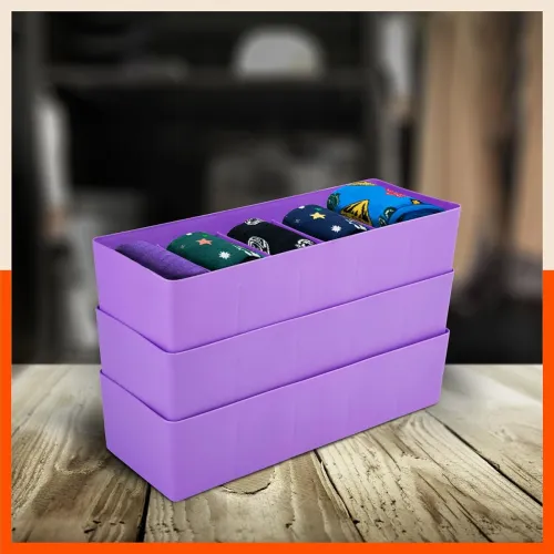 Image of Bathla DORI (Set of 3) Multi-purpose Stackable Drawer Storage 