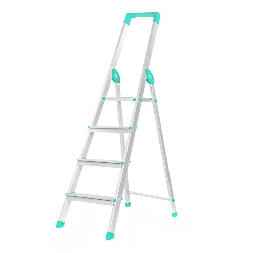Image of Bathla Prime 4 - Step Foldable Aluminium Ladder with Multi-Utility Support Handle