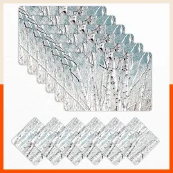 Bathla Table Mats - Set of 6-45cm x 30cm PVC Table Placemats & Coasters for Home Dining Table | Multipurpose, Heat-Resis