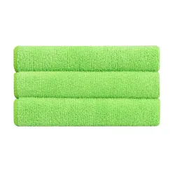 Bathla Spic & Span Multi Purpose Micro Fiber Cleaning Cloth - 340 GSM: 60cmx40cm (Pack of 3 - Fluorescent Green)