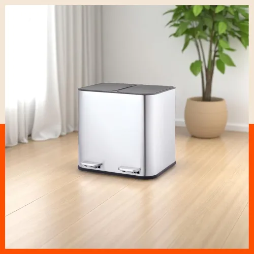 Image of Bathla Stainless Steel Pedal Dustbin 5L * 2