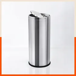 Bathla Stainless Steel Swing Dustbin with Lid for Home