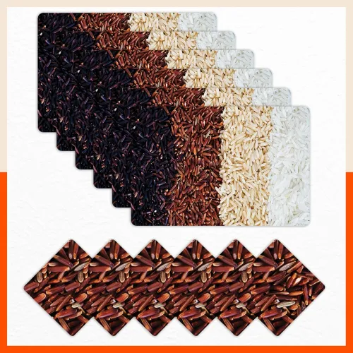 Image of Bathla Table Mats - Set of 6-45cm x 30cm PVC Table Placemats 