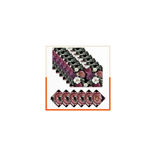 Image of Bathla Table Mats - Set of 6-45cm x 30cm PVC Table Placemats & Coasters for Home Dining Table | Multipurpose, Heat-Resis
