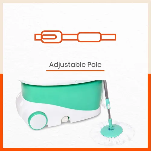 Image of Bathla Ultra Clean Plus - Heavy Duty Microfiber Spin Mop for Home