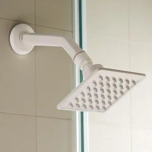 Image of BATHONIX PVC White Colorful Shower Head Set Fixed Mount