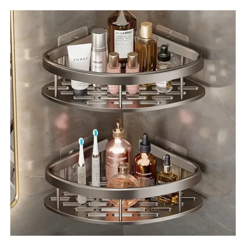 Image of Bathroom Organizer Without Drill | Self Adhesive Wall Shelf for Bathroom