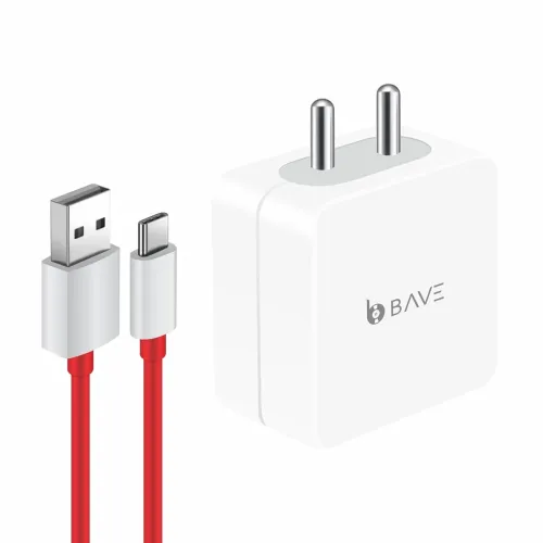 Image of BAVE 65W Supervooc Charger USB-A Power Adapter with Cable | Ultra-Fast Charging for Oppo, Realme, OnePlus, Xiaomi | Supp