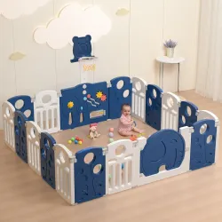 Baybee 2 in 1 Foldable Kids Playpen for Babies