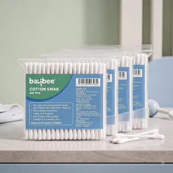 Baybee Baby Cotton Swabs with Paper Stems Pack of Four