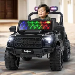 Baybee Bronco Battery Operated Jeep for Kids, Ride on Toy Kid Car with RGB Windshield Light & Music |