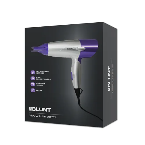 Image of BBLUNT 1400W Hair Dryer With Quick & Powerful Drying - Purple