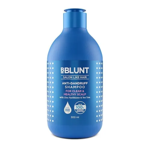 Image of Bblunt Anti-Dandruff Shampoo For a Clear & Healthy Scalp | With Zinc Pyrithione & Tea Tree | Reduces Dandruff Up to 100%