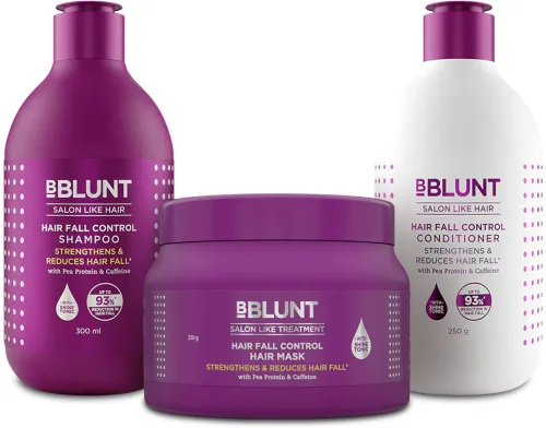 Image of BBlunt Hair Fall Control Hair Mask 250g + Shampoo 300ml + Conditioner 250g * Set of 3