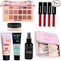 BBMENOW Complete Professional Makeup Combo Kit for Women with Nude Eyeshadow Palette