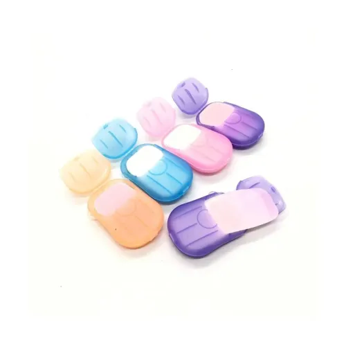 Image of B-BUCKET ETSAP Disposable Travel Paper Soap Strips For Handwash - Travelling Scented Mini Paper Soap Sheets Flakes Clean