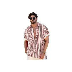 BE ACTIVE Mens Printed Design Half Sleeve Shirt