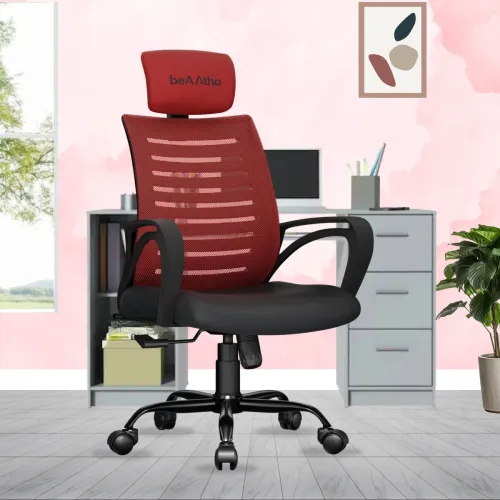 Image of beaatho Verona High Back Ergonomic Revolving Nylon Office Arm Chair