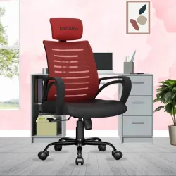 beaatho Verona High Back Ergonomic Revolving Nylon Office Arm Chair