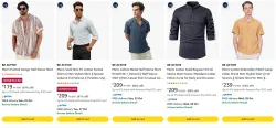 BE ACTIVE Mens Shirts at minimum 81% Discount