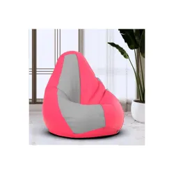 Bean Bag Chair Cover | Size: 3XL | Color: Light-Grey Pink | Without Beans | Premium Leatherette Cover (CMF 3765)
