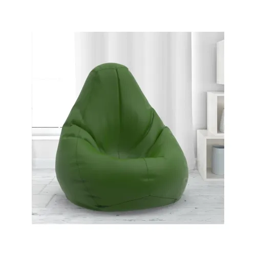Image of Bean Bag Chair Cover | Size: 1XL | Color: Mehendi | Without Beans | Premium Leatherette Cover (CMF 0501)