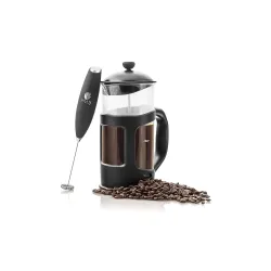 BEAN ENVY French Press Coffee Maker and Milk Frother Set 