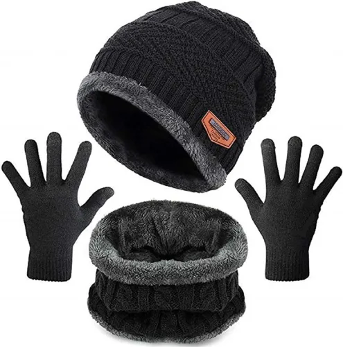 Image of Beanie wintercap neck with gloves Cap