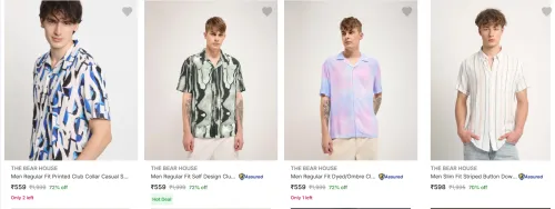 Image of The Bear House Casual Shirts at Minimum 70% Discount