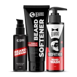 Beard Serum 50ml,Beard Softener 50g 100ml (Set of 3)